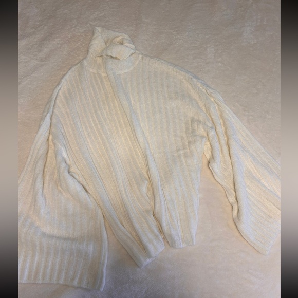 Zara SEMI-SHEER RIBBED KNIT SWEATER - Picture 6 of 9